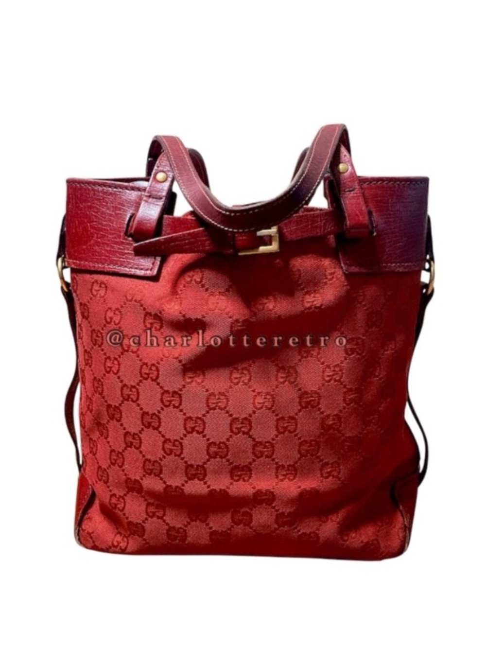 Y2K vtg Gucci Tom Ford era GG Tote Bag • 107757